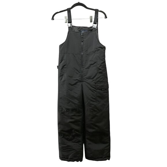 London Fog Snow Bibs Kids Size 8 (S) Black Snowsuit Insulated Waterproof Ski - Picture 1 of 8